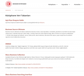 E- Bilgi Kaynaklarına (Veri Tabanları) Erişim hk